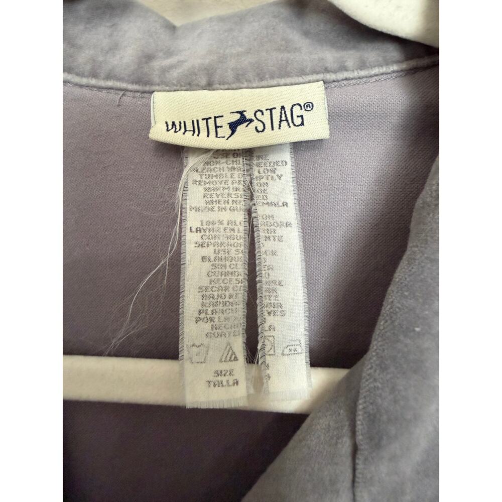 White Stag - Gray Button-Up “velvet like” Utility Jacket – Size M - Picture 5 of 5